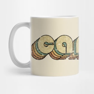 Cancer // Vintage Rainbow Typography Style // 70s Mug